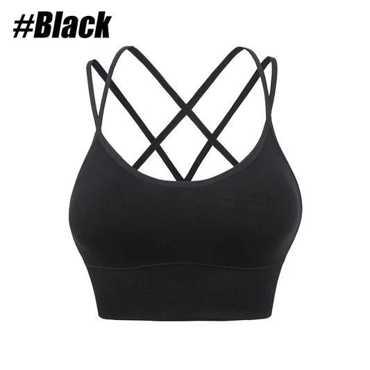 Cotton Push-Up Sports Bra for Women - Solid Design for Jogging, Gym, Yoga, and Fitness Activities