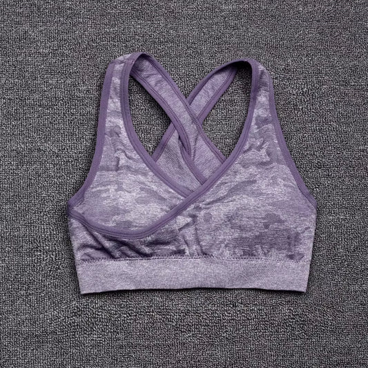 Seamless Tie Dye Yoga Set for Women - High Waist Leggings and Sports Bra Top for Activewear
